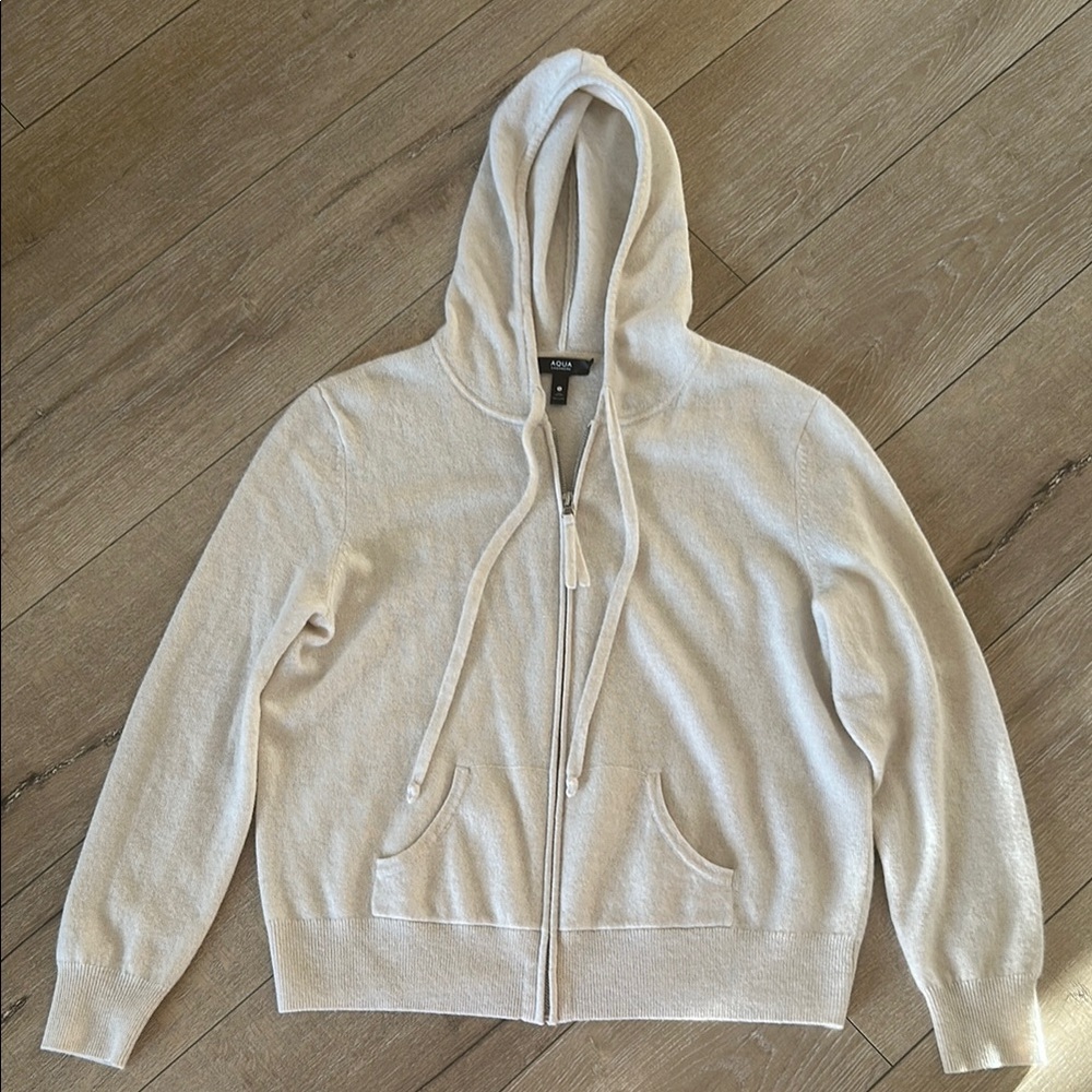 Aqua cashmere Zip-Up Hoodie